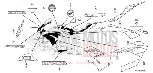 MARQUE/RAYURE (3) CBR1000SPN de 2022